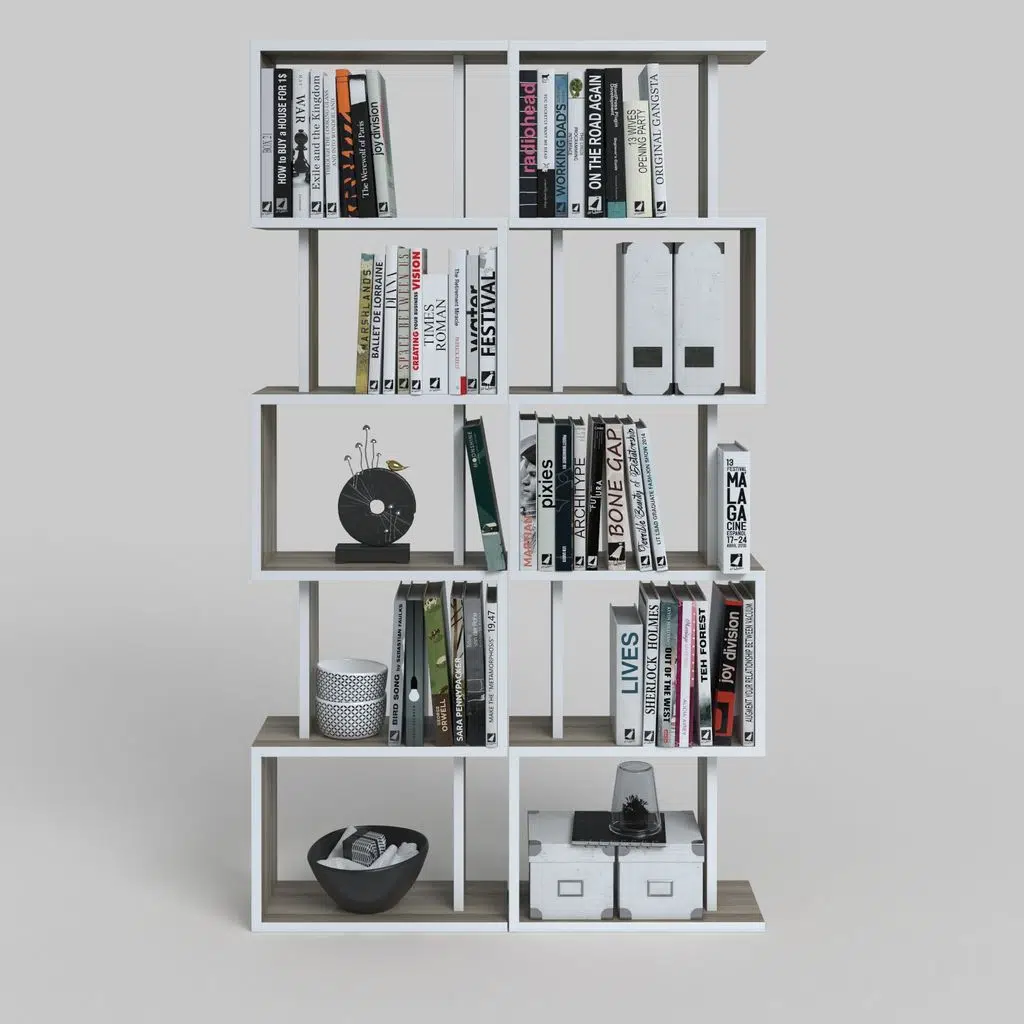 Kenzlife kitaplık raf diba2 crd 129X080x19 banyo kiler ofis (m)