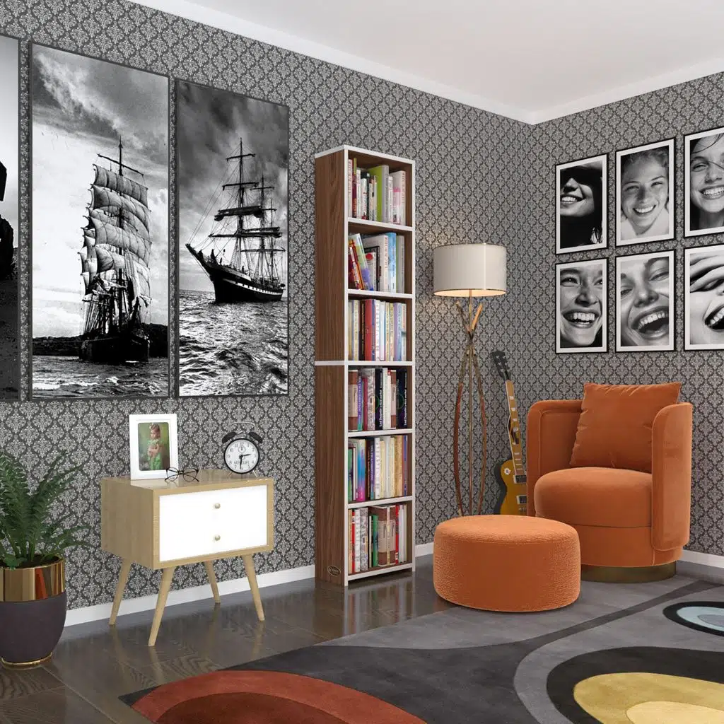 Kenzlife kitaplık süper ga 180*40*19 cvz 6 katlı tek bölme çift bölme opsiyonlu ofis mutfak banyo dolabı arkalıksız