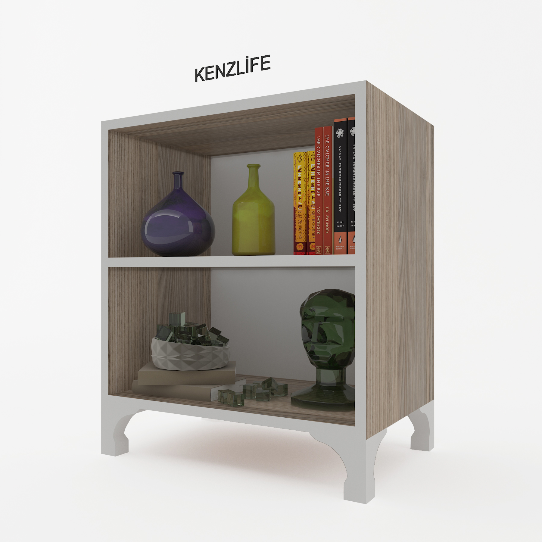 Kenzlife kitaplık tuğçe 048*060*020 crd ayaklı mutfak dolabı banyo ofis ayakkabılık kiler