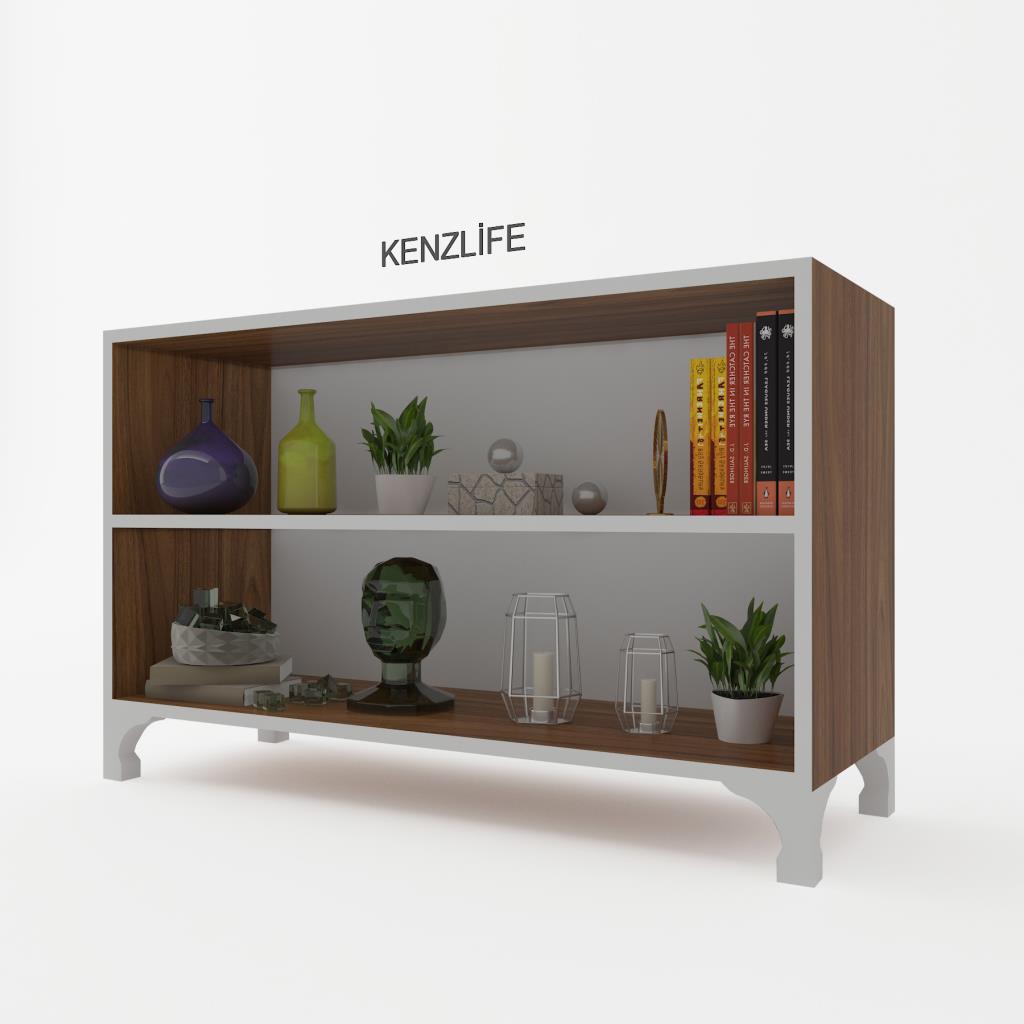 Kenzlife kitaplık tuğçe 068*090*020 cvz ayaklı mutfak dolabı banyo ofis ayakkabılık kiler