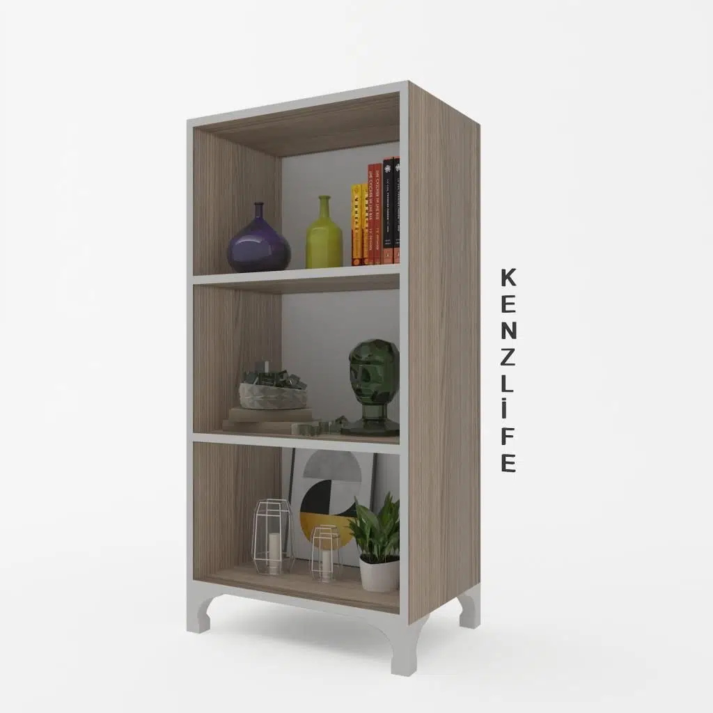 Kenzlife kitaplık tuğçe 088*030*020 crd ayaklı mutfak dolabı banyo ofis ayakkabılık kiler