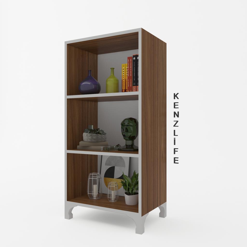 Kenzlife kitaplık tuğçe 088*040*020 cvz ayaklı mutfak dolabı banyo ofis ayakkabılık kiler
