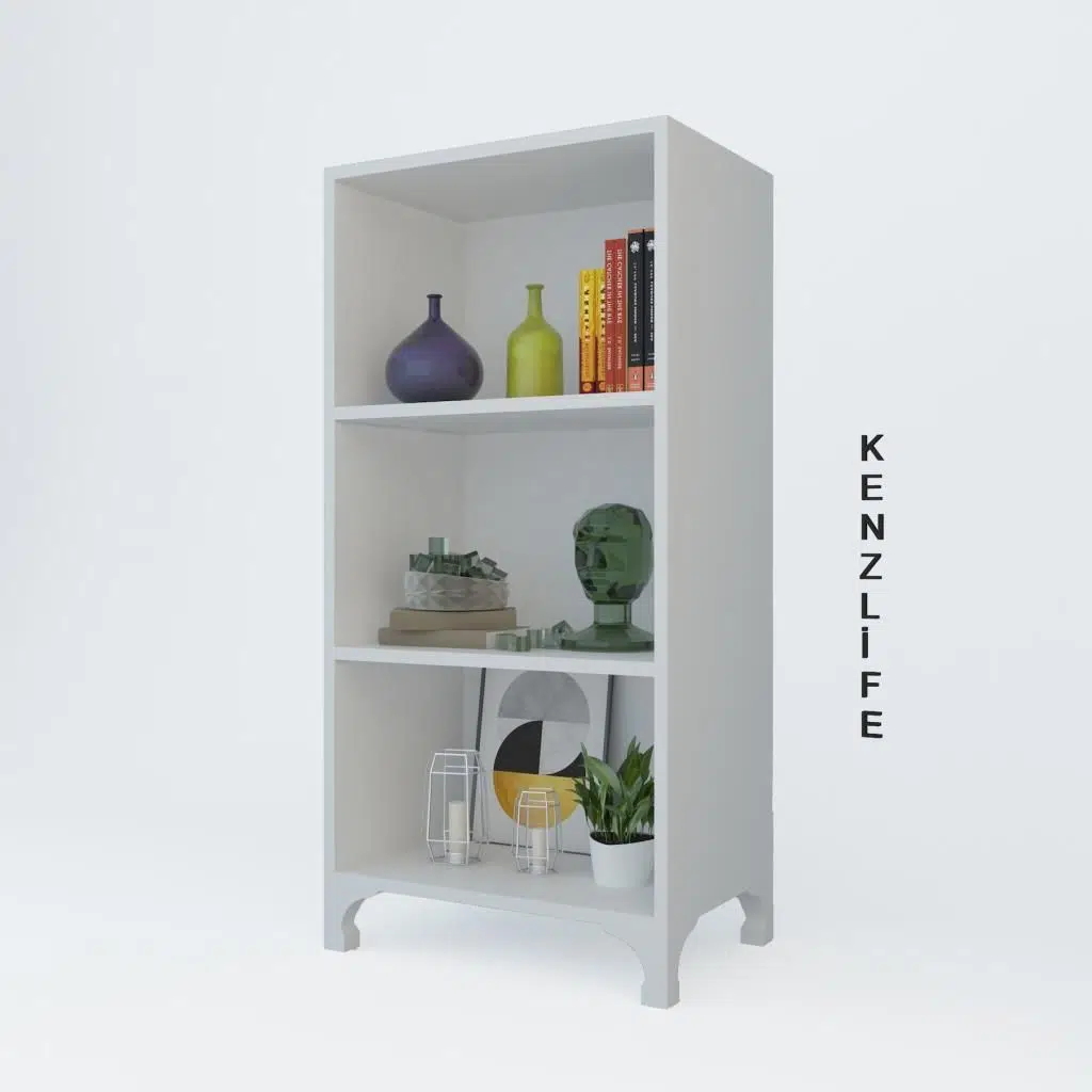 Kenzlife kitaplık tuğçe 088*060*020 byz ayaklı mutfak dolabı banyo ofis ayakkabılık kiler