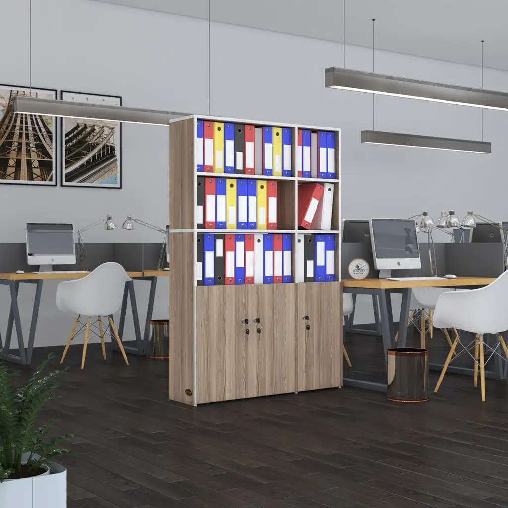 Kenzlife klasör dolabı kilitli alpdem crd 175*120*30 klasörlük kitaplık ofis arkalıksız