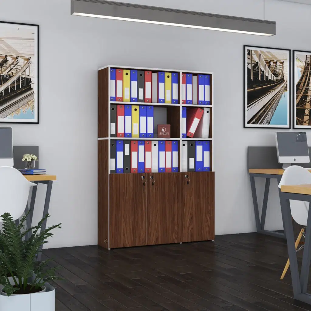 Kenzlife klasör dolabı kilitli alpdem cvz 175*120*30 klasörlük kitaplık ofis arkalıksız