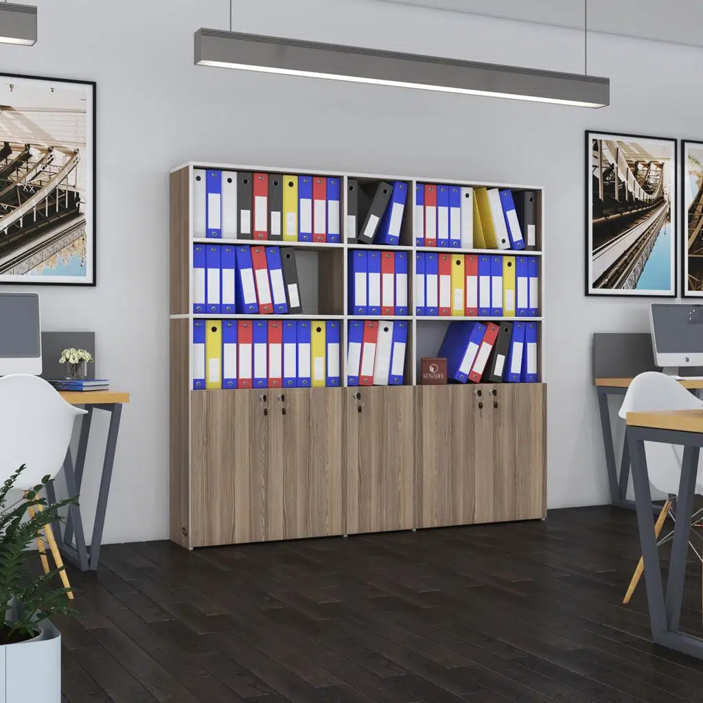 Kenzlife klasör dolabı kilitli gökbörü crd 175*200*30 klasörlük kitaplık ofis arkalıksız