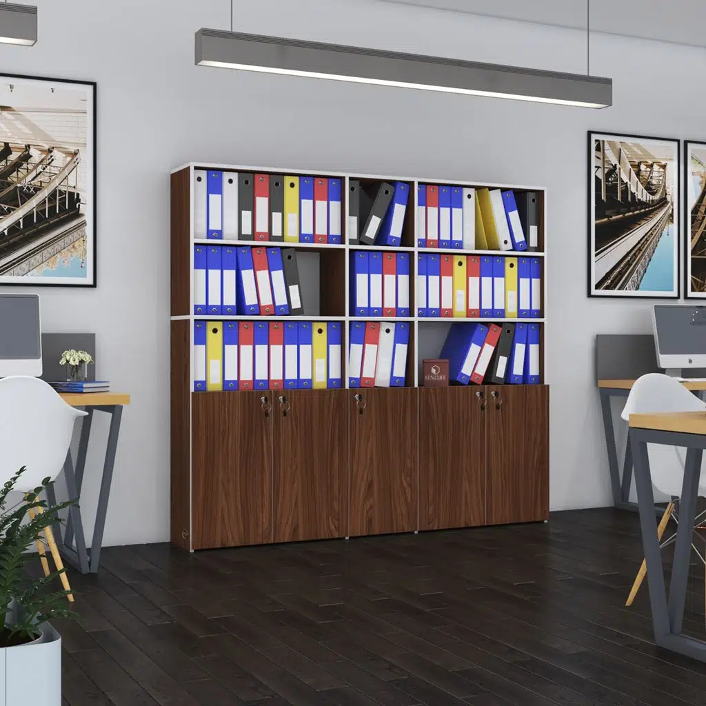 Kenzlife klasör dolabı kilitli gökbörü cvz 175*200*30 klasörlük kitaplık ofis arkalıksız