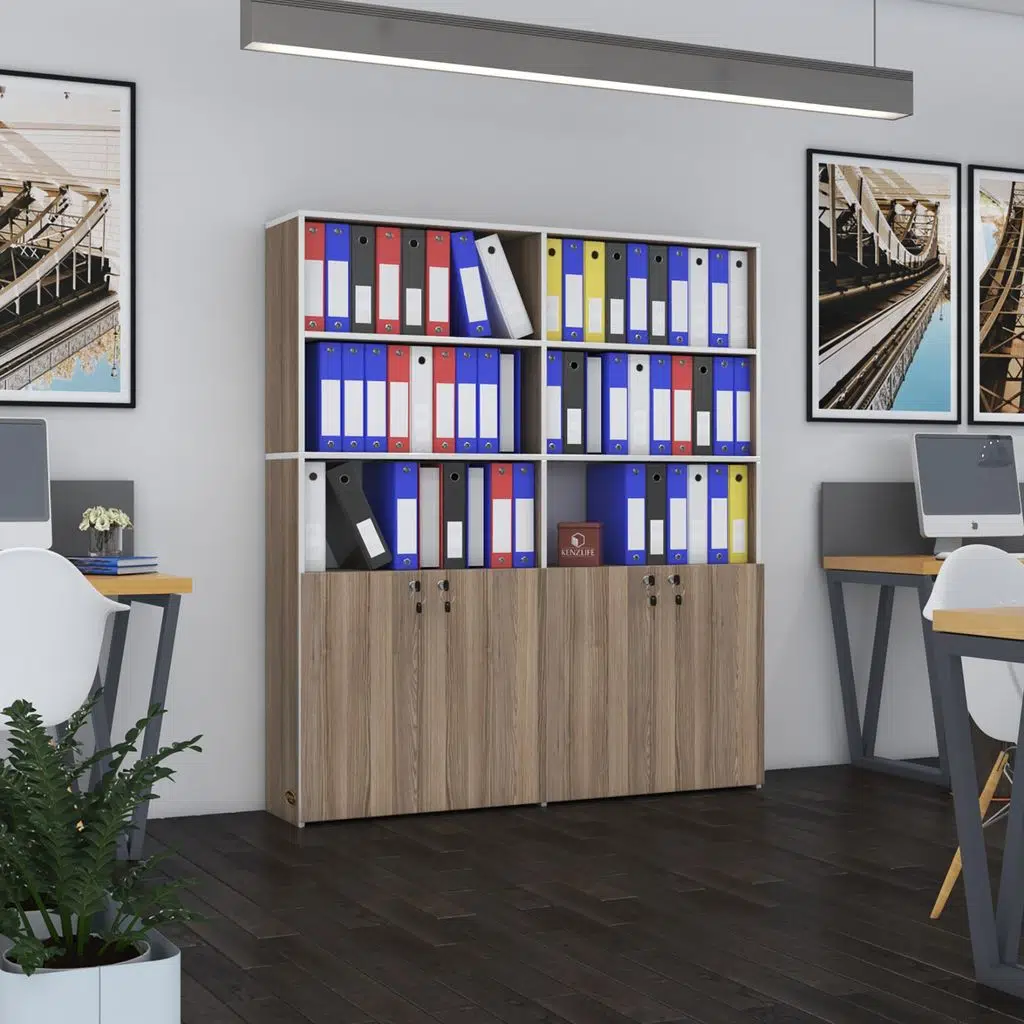 Kenzlife klasör dolabı kilitli ılgar crd 175*160*30 klasörlük kitaplık ofis arkalıksız