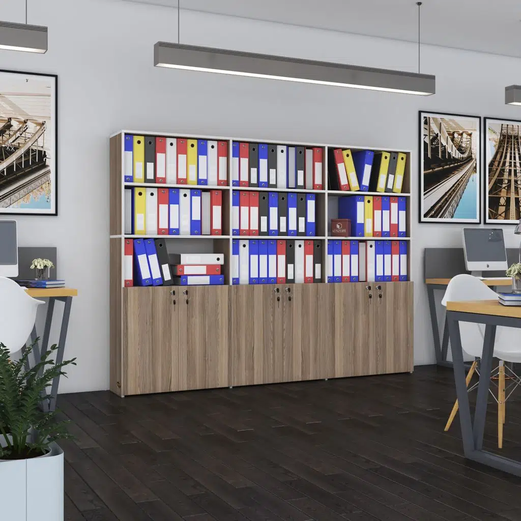 Kenzlife klasör dolabı kilitli kutalmış crd 175*240*30 klasörlük kitaplık ofis arkalıksız