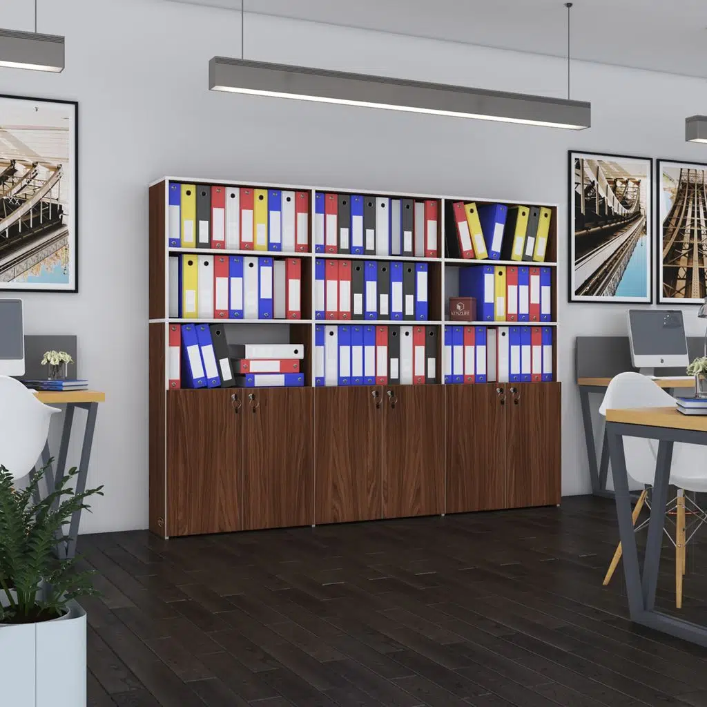 Kenzlife klasör dolabı kilitli kutalmış cvz 175*240*30 klasörlük kitaplık ofis arkalıksız