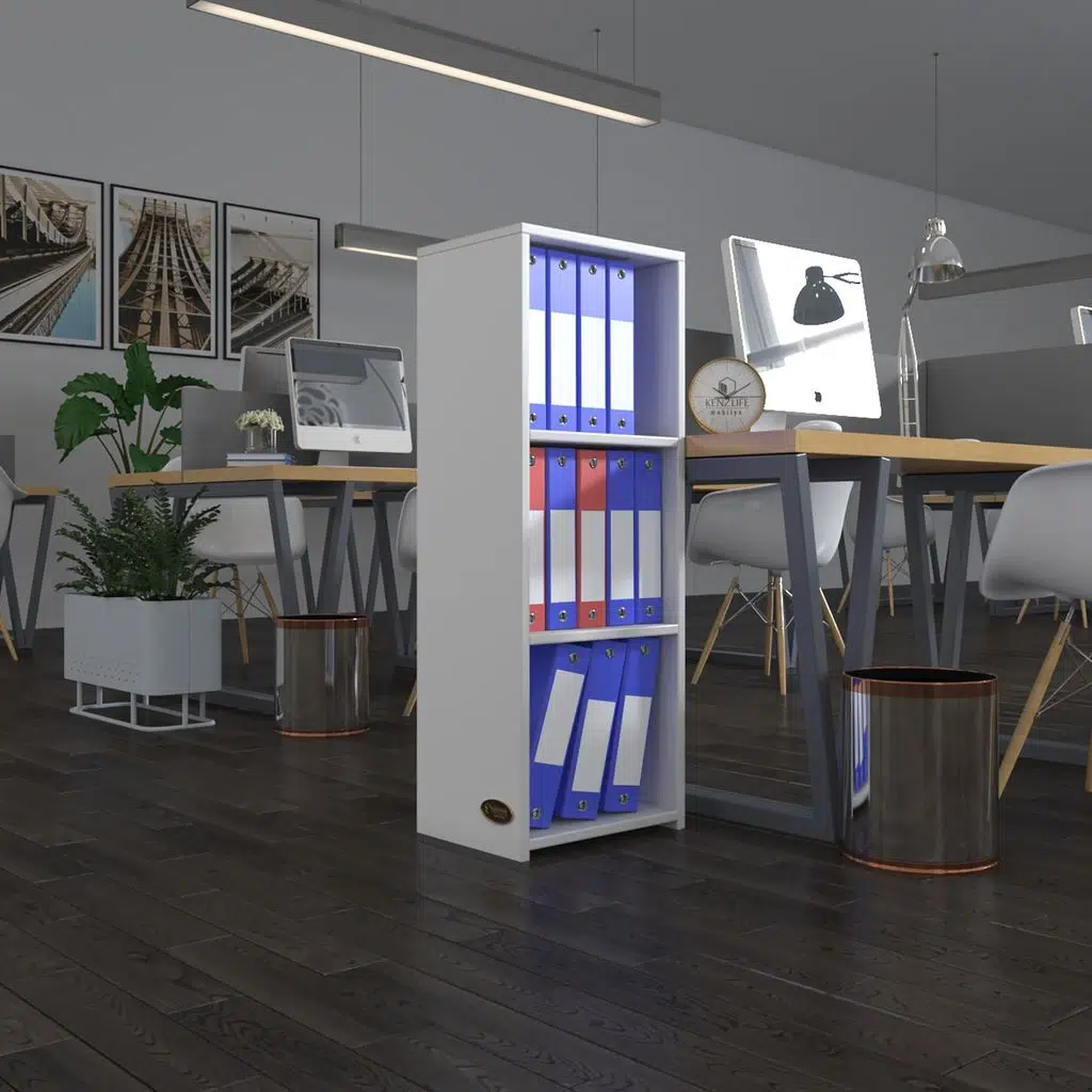 Kenzlife klasörlük raflı almakay byz 105*40*30 kitaplık ofis arkalıksız