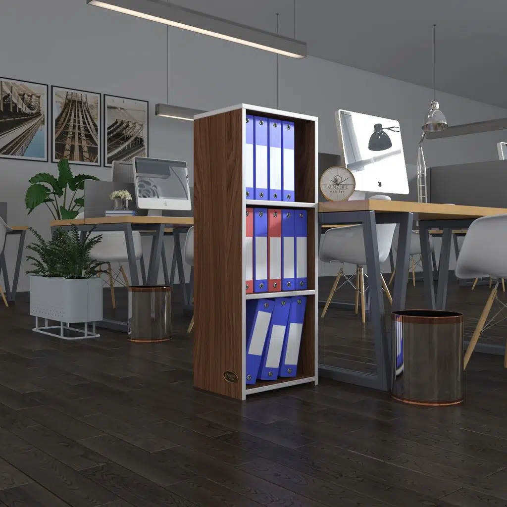 Kenzlife klasörlük raflı almakay cvz 105*40*30 kitaplık ofis arkalıksız