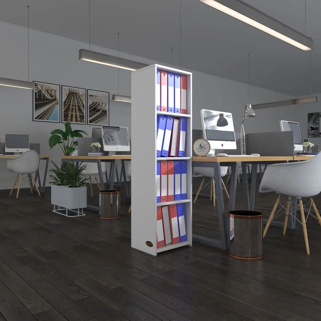 Kenzlife klasörlük raflı börteçin byz 140*40*30 kitaplık ofis arkalıksız
