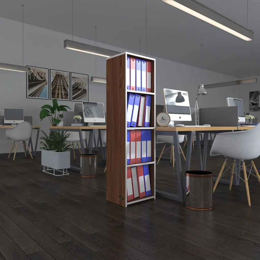 Kenzlife klasörlük raflı börteçin cvz 140*40*30 kitaplık ofis arkalıksız