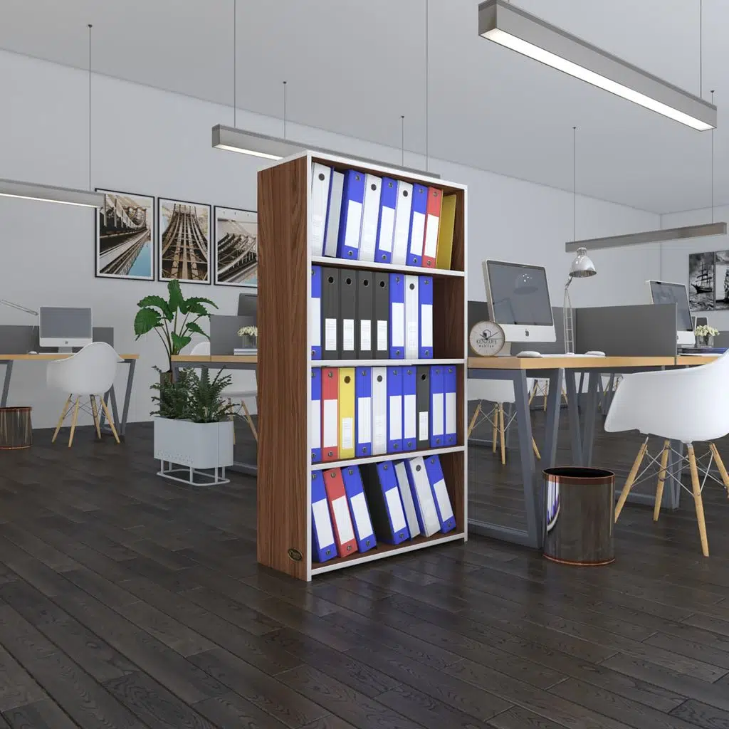 Kenzlife klasörlük raflı erlinay cvz 140*80*30 kitaplık ofis arkalıksız