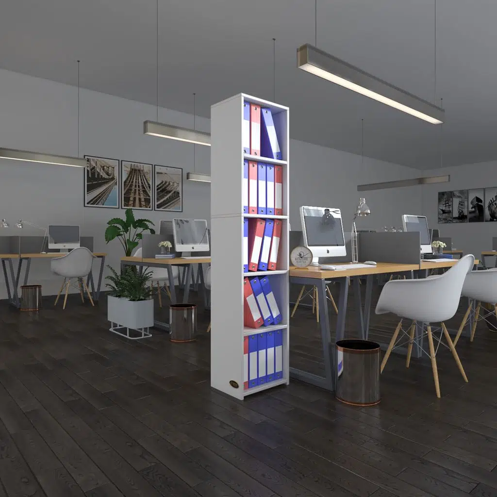 Kenzlife klasörlük raflı kutadgu byz 175*40*30 kitaplık ofis arkalıksız