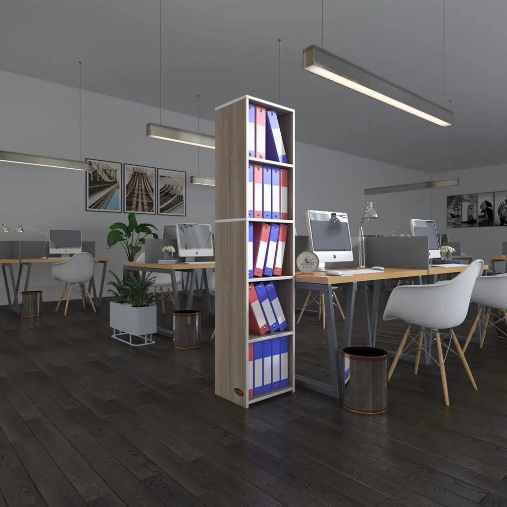 Kenzlife klasörlük raflı kutadgu crd 175*40*30 kitaplık ofis arkalıksız