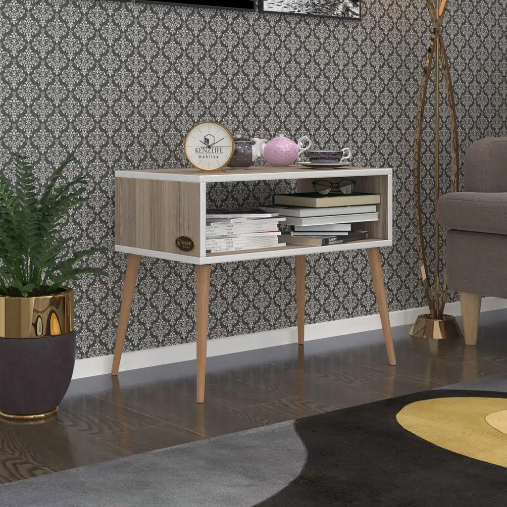 Kenzlife komodin dumrul crd 57*70*39 ahşap ayaklı komidin kitaplık