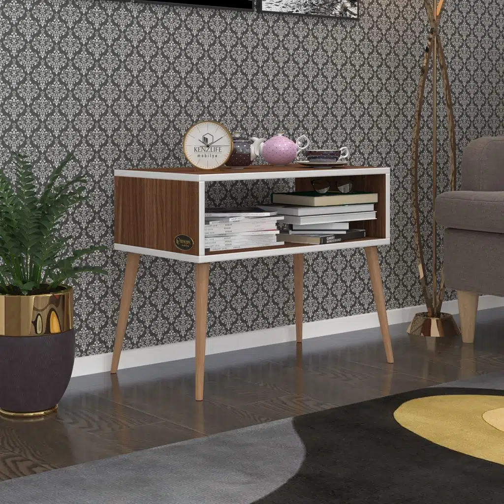 Kenzlife komodin dumrul cvz 57*70*39 ahşap ayaklı komidin kitaplık