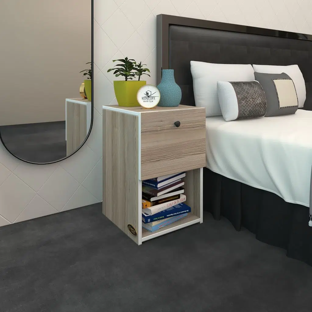 Kenzlife komodin izumi crd 60*39*39 komidin kitaplık ayakkabılık kapaklı arkalıklı