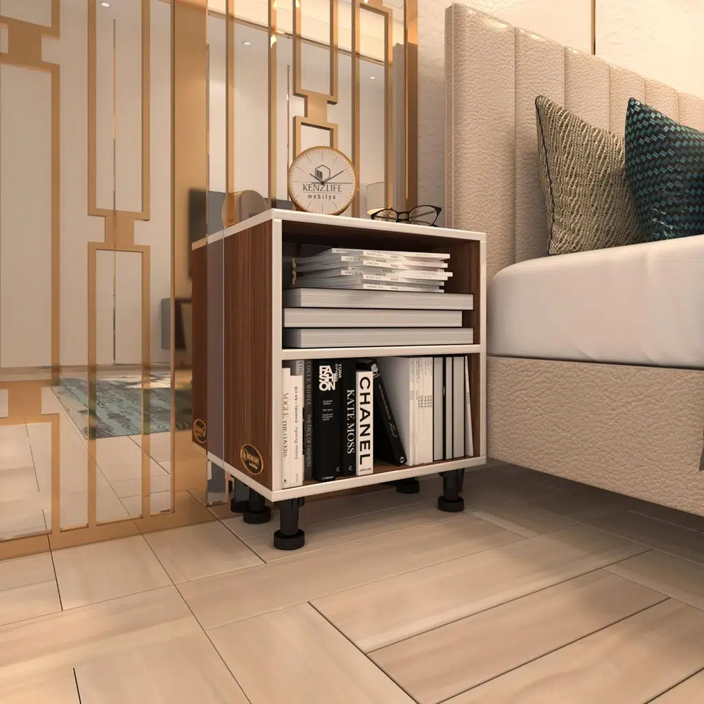 Kenzlife komodin matti cvz 48*40*40 ayarlı ayaklı komidin kitaplık