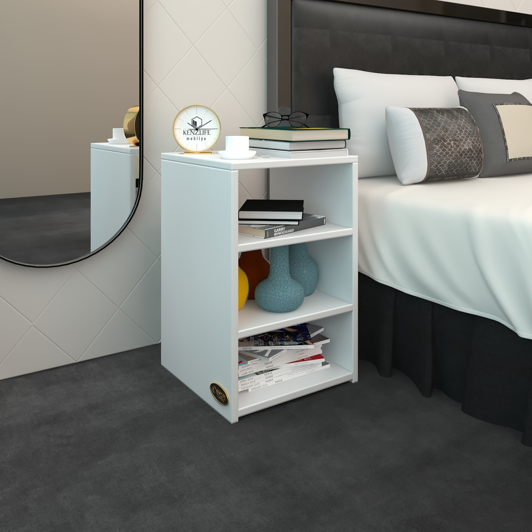 Kenzlife komodin panpan byz 60*39*39 komidin kitaplık ayakkabılık