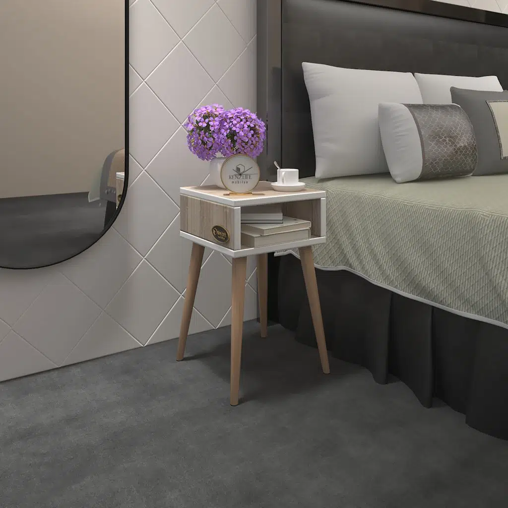 Kenzlife komodin ragnarok crd komidin 49*29*29 ahşap ayaklı