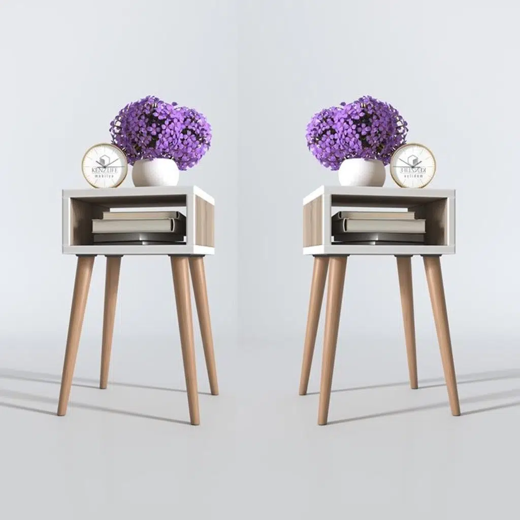 Kenzlife komodin ragnarok crd 2 li set 49*29*29 komidin ahşap ayaklı