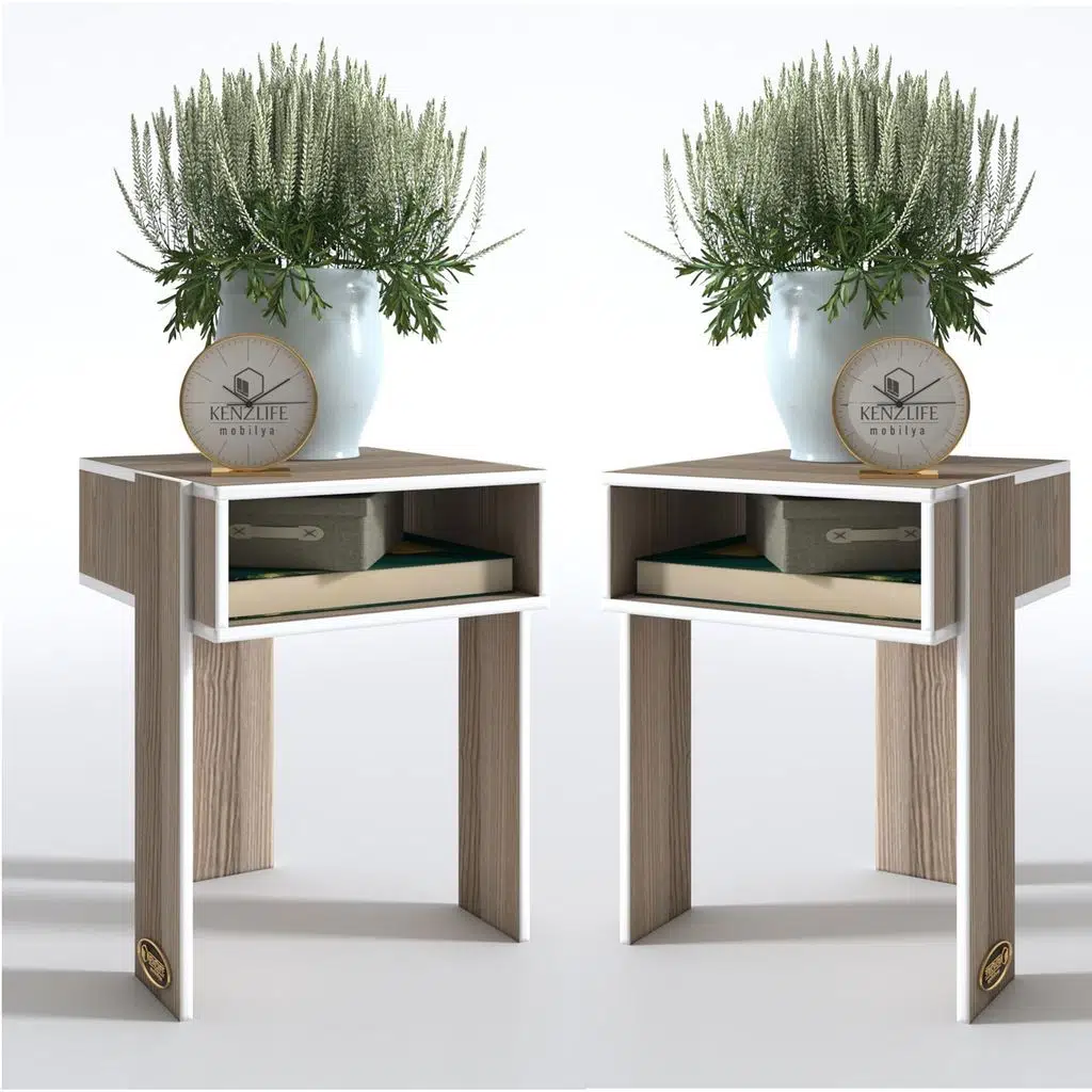 Kenzlife komodin sandro 2 li set crd komidin 39*29*29 orta zigon sehpa minik boy (mng)