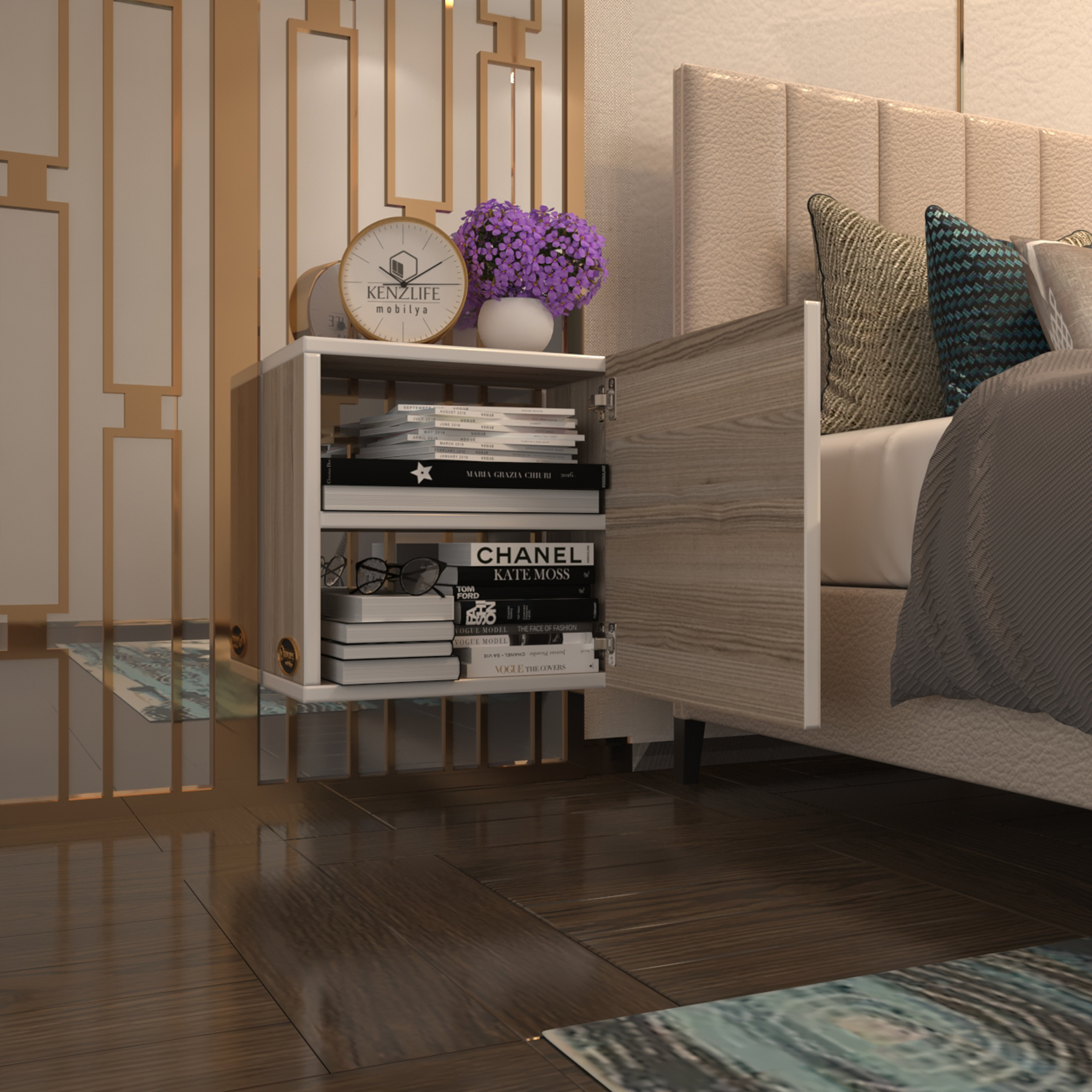 Kenzlife komodin susanin crd 39*39*20 banyo ecza mutfak dolabı(m)kapaklı arkalıksız
