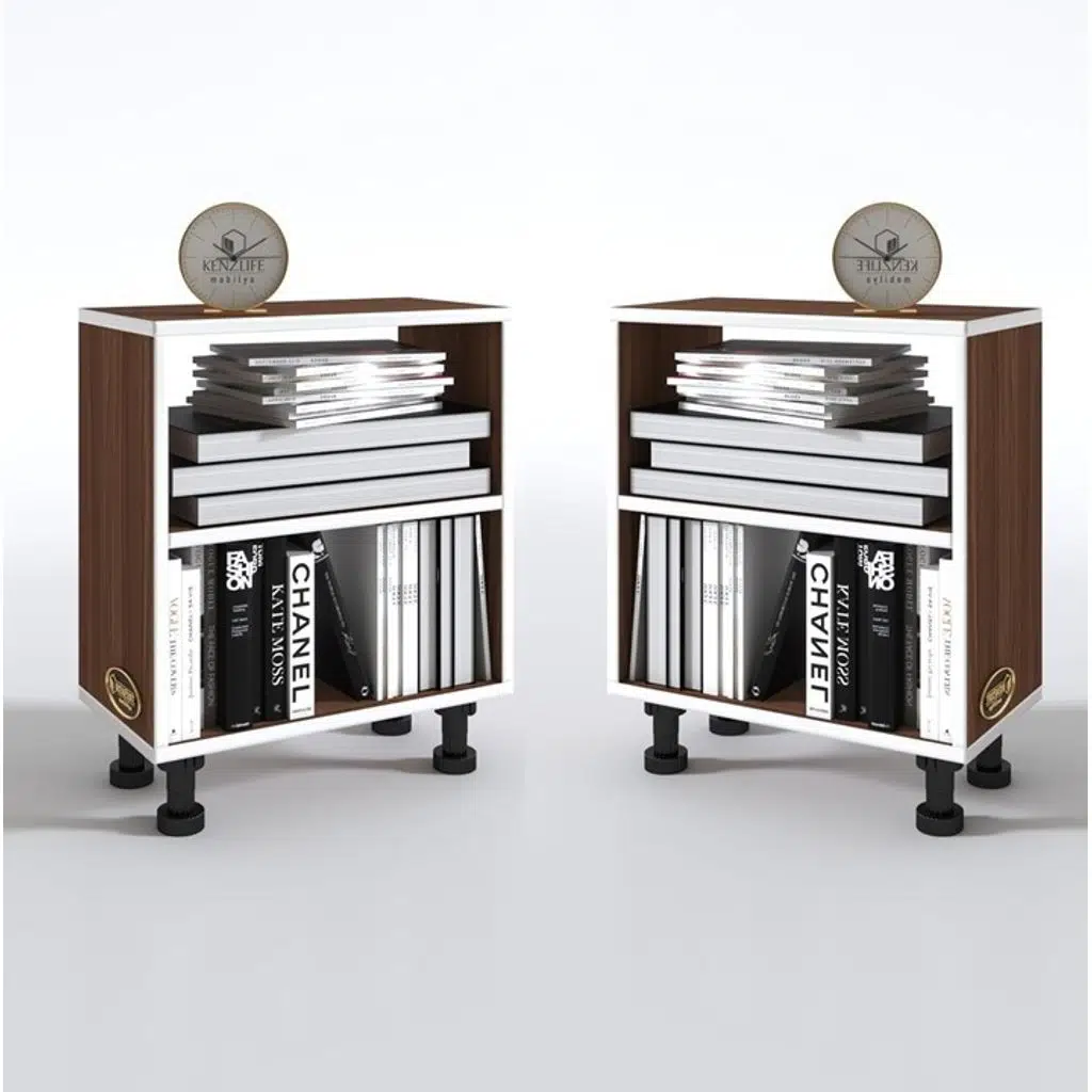 Kenzlife komodin tereşkova cvz 2 li set 47*39*19 mutfak banyo ofis dolabı komidin siyah ayaklı (m)