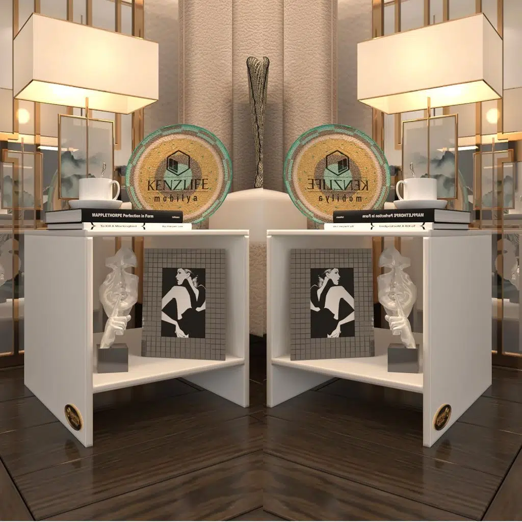 Kenzlife komodin vincenzo 2 li set byz komidin 39*39*39 orta zigon sehpa minik boy (mng)