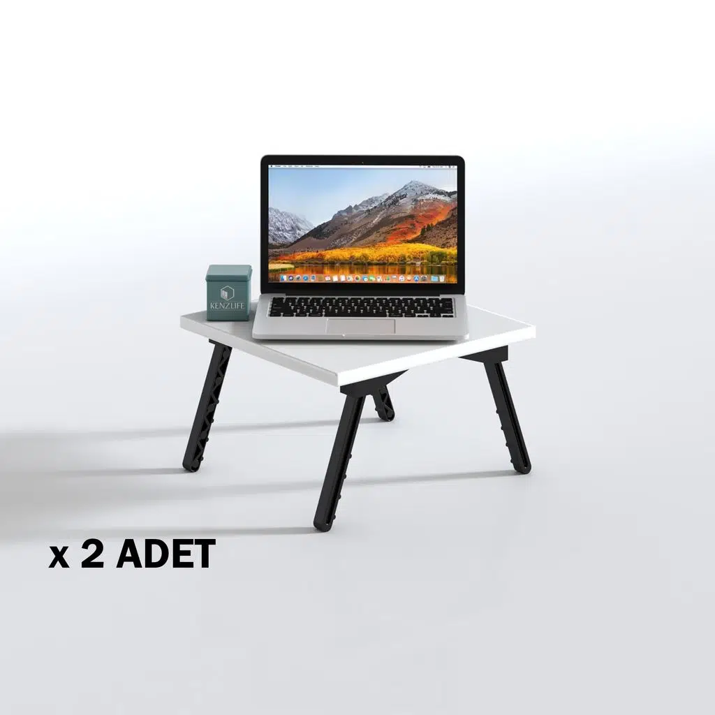Kenzlife laptop dizüstü bilgisayar sehpası tankutay byz 2 li set 20*39*39 yemek sofra siyah ayak