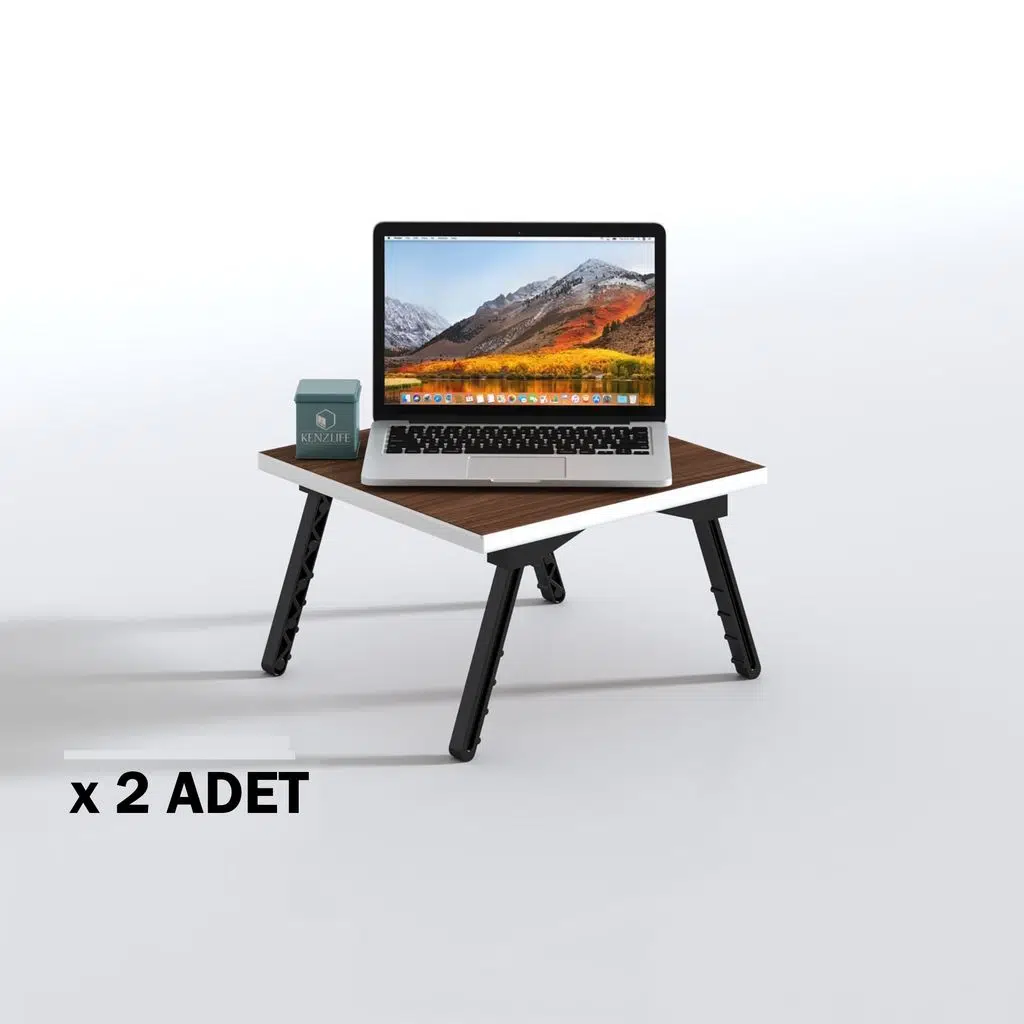 Kenzlife laptop dizüstü bilgisayar sehpası tankutay cvz 2 li set 20*39*39 yemek sofra siyah ayak