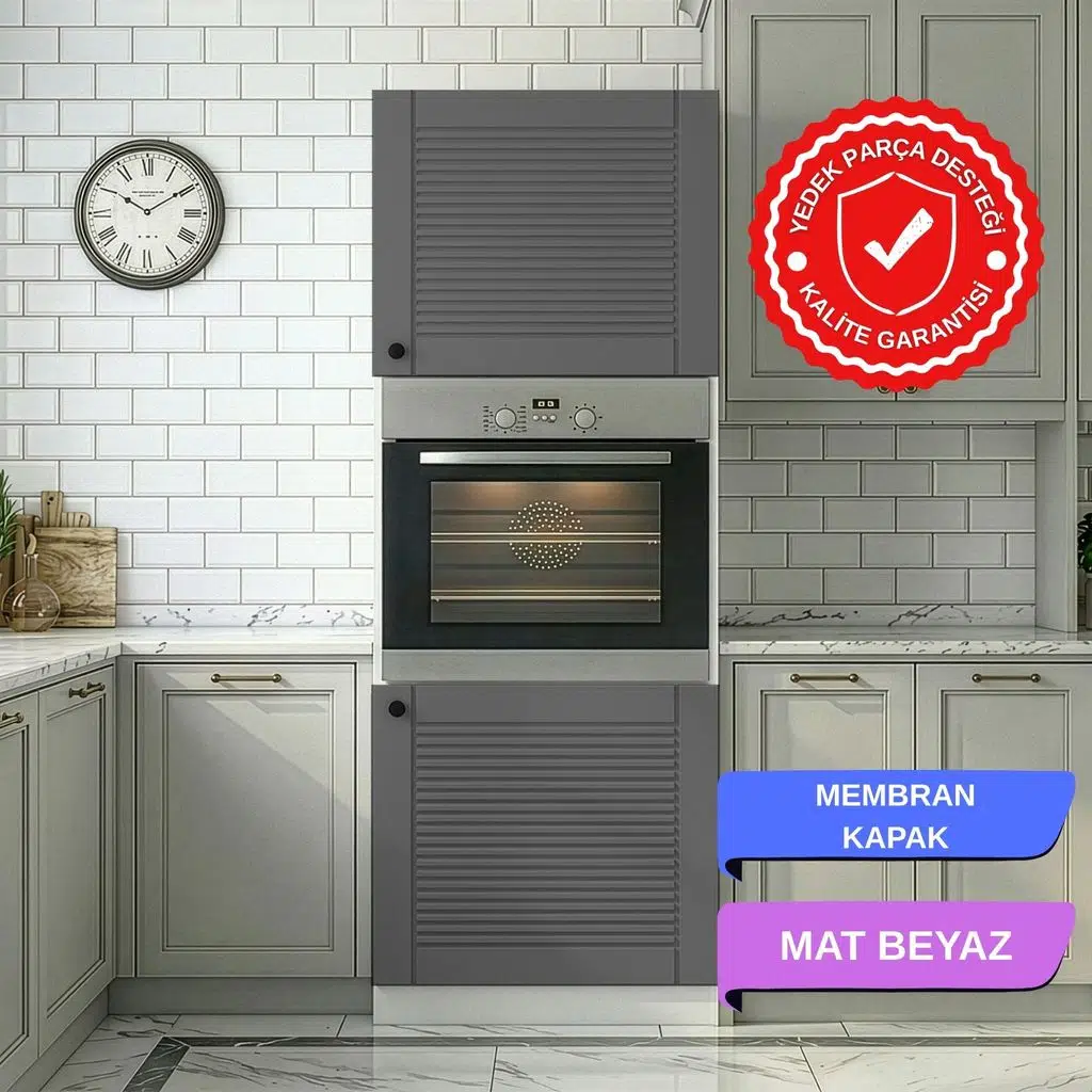 Kenzlife membran ankastre fırın dolabı bige gribyz panjur 180*60*56 mebran kapak suntalam gövde