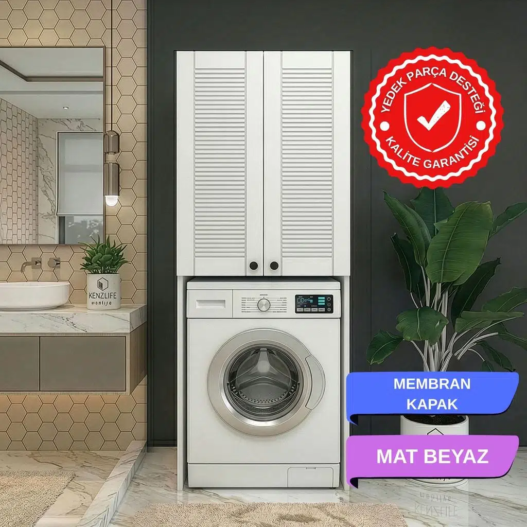 Kenzlife membran çamaşır-kurutma-bulaşık makinesi dolabı mahidevran byzbyz panjur 180*70*60 mebran kapak suntalam gövde