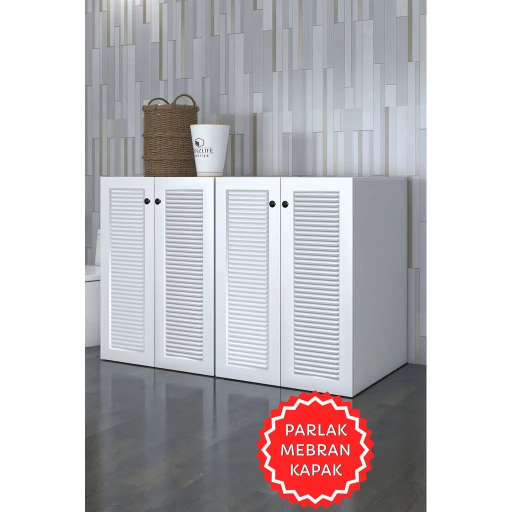 Kenzlife membran çamaşır&amp;kurutma&amp;bulaşık makinesi dolabı tatyanakare byzbyz 90*140*60 mebran kapak MDF gövde kapaklı arkalıksız