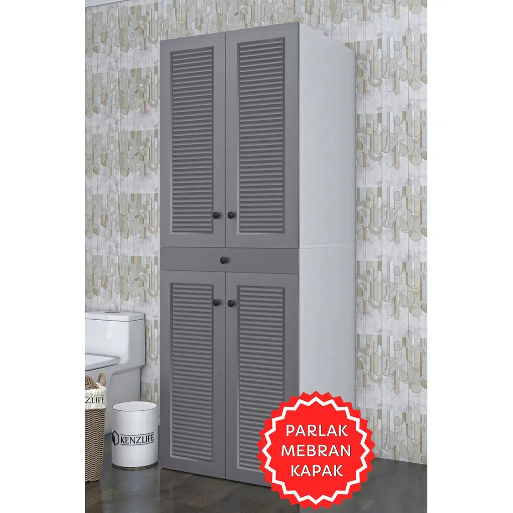 Kenzlife membran çamaşır-kurutma makinesi dolabı el kindi gribyz panjur 187*070*60 mebran kapak suntalam gövde