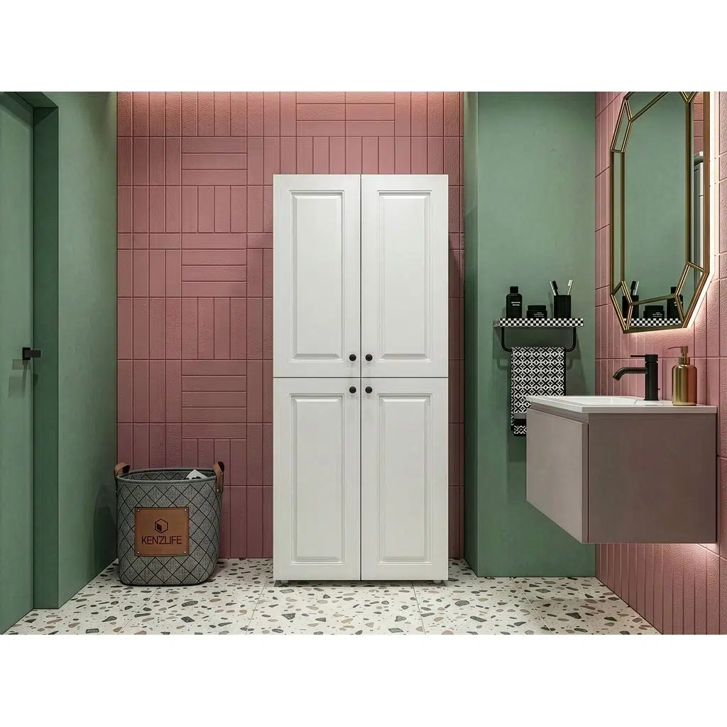 Kenzlife membran çamaşır-kurutma makinesi dolabı jelena gribyz çerçeve 180*70*60 mebran kapak MDF gövde banyo çift katlı arkalıksız