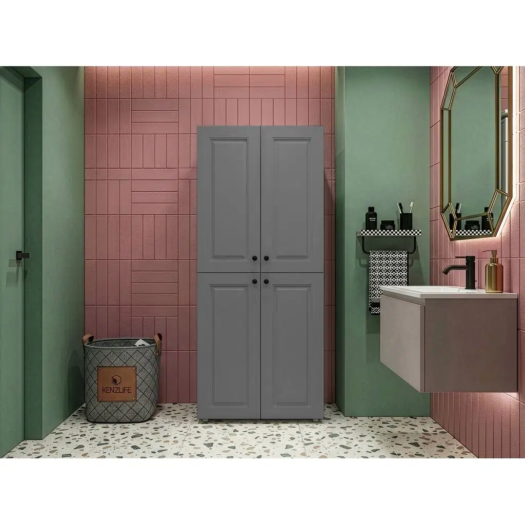 Kenzlife membran çamaşır-kurutma makinesi dolabı jelena gribyz çerçeve 180*70*60 mebran kapak suntalam gövde banyo çift katlı arkalıksız