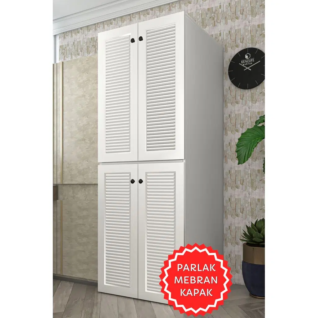 Kenzlife membran çamaşır-kurutma makinesi dolabı kapaklı jelena byzbyz 180*70*60 mebran kapak MDF gövde banyo çift katlı arkalıksız