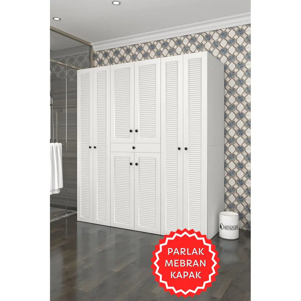 Kenzlife membran çamaşır-kurutma makinesi dolabı ve giysi dolabı suyuti sol byzbyz 180*170*60 mebran kapak MDF gövde banyo