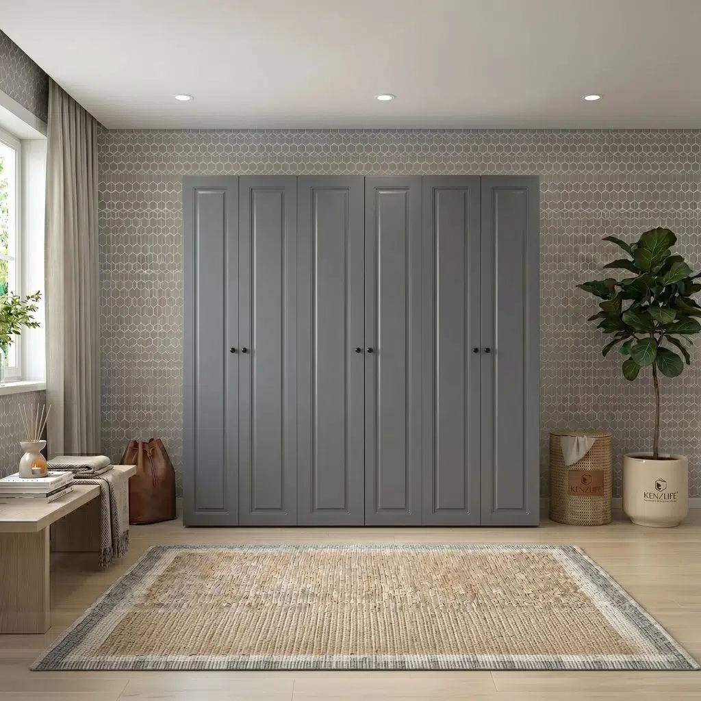 Kenzlife membran çamaşır-kurutma makinesi dolabı ve giysi dolabı suyuti sol gribyz çerçeve 180*170*60 mebran kapak MDF gövde banyo