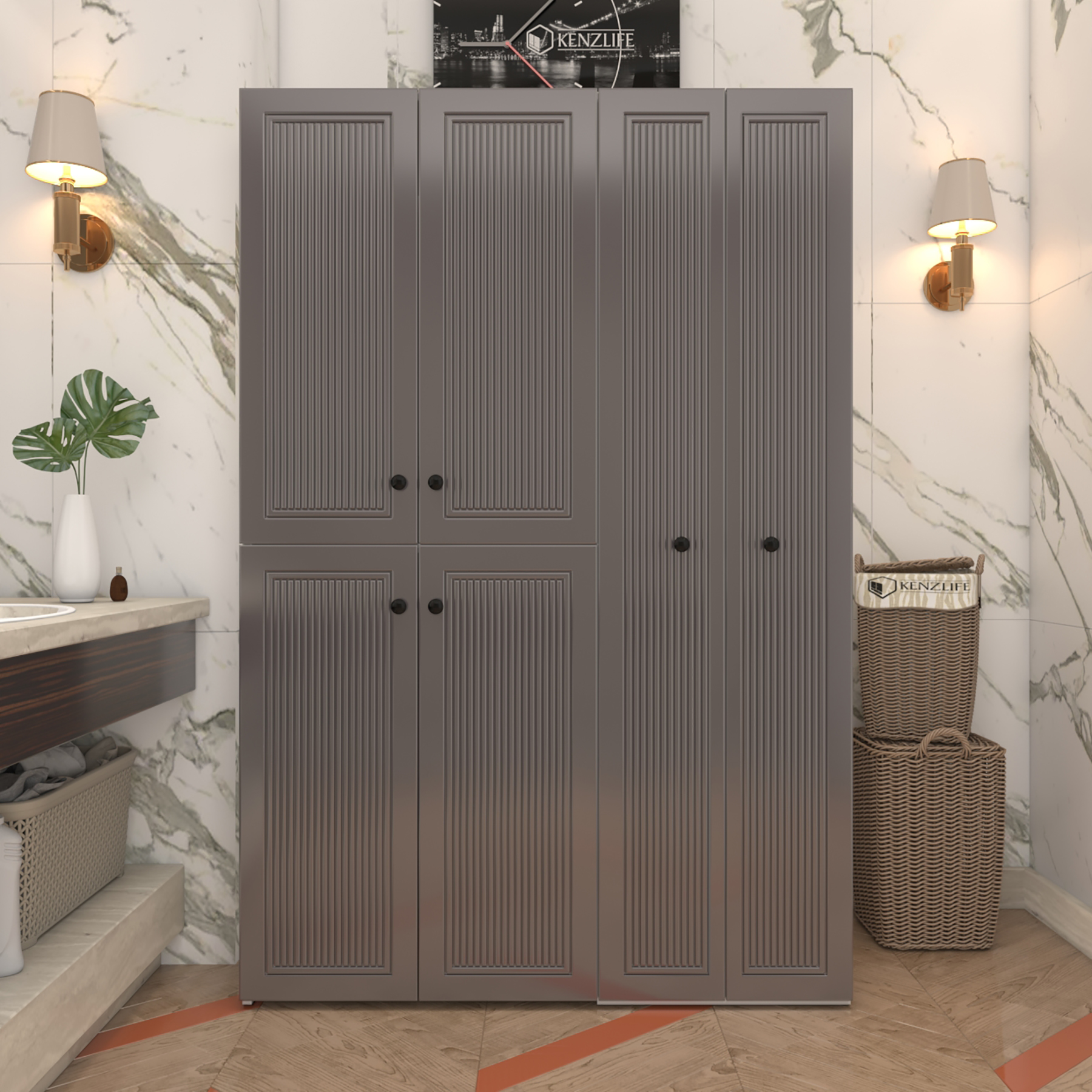 Kenzlife membran çamaşır kurutma makinesi dolabı yaromira gribyz çubuk 180*120*64 mebran kapak suntalam gövde