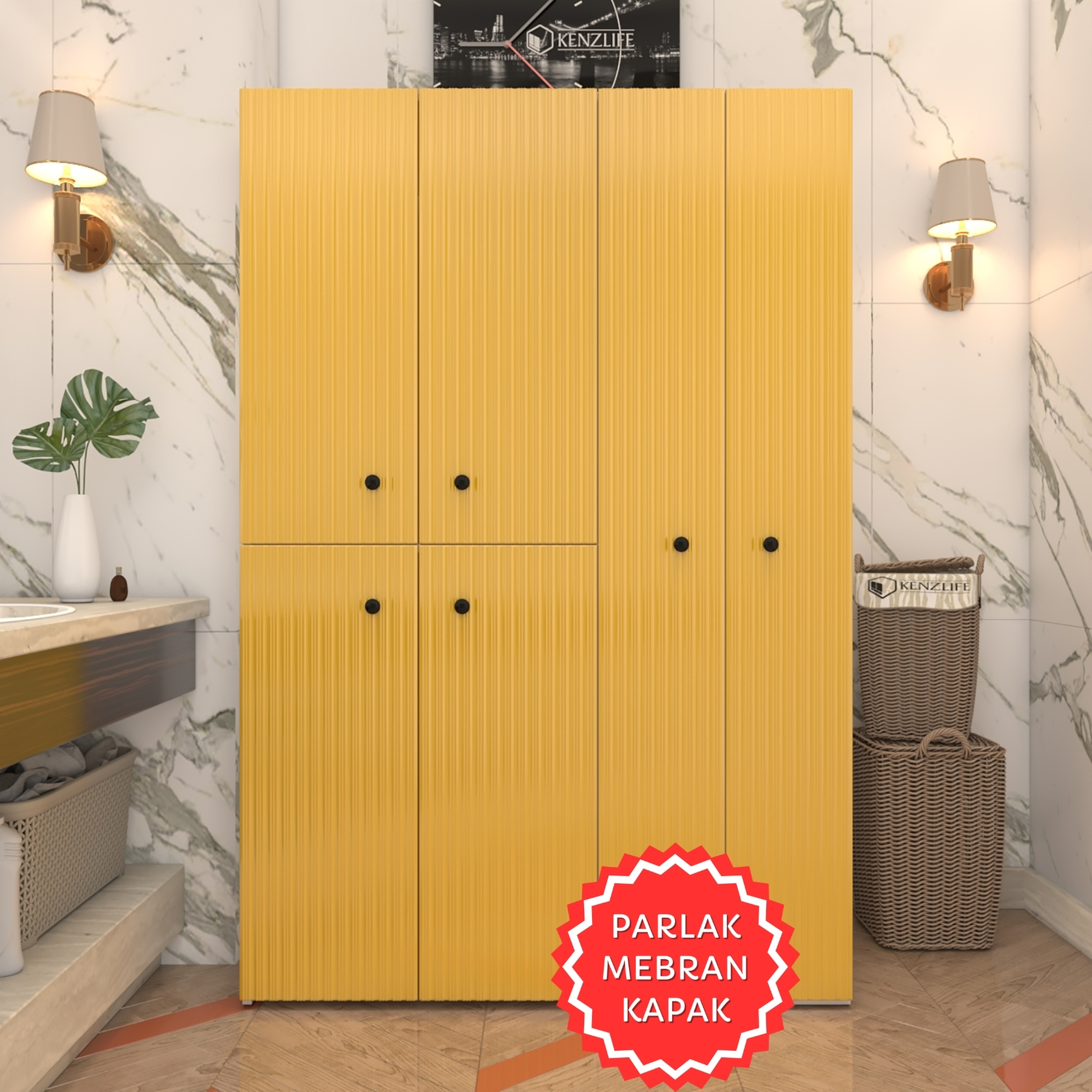 Kenzlife membran çamaşır kurutma makinesi dolabı yaromira hrdbyz hafifçe 180*120*64 mebran kapak suntalam gövde