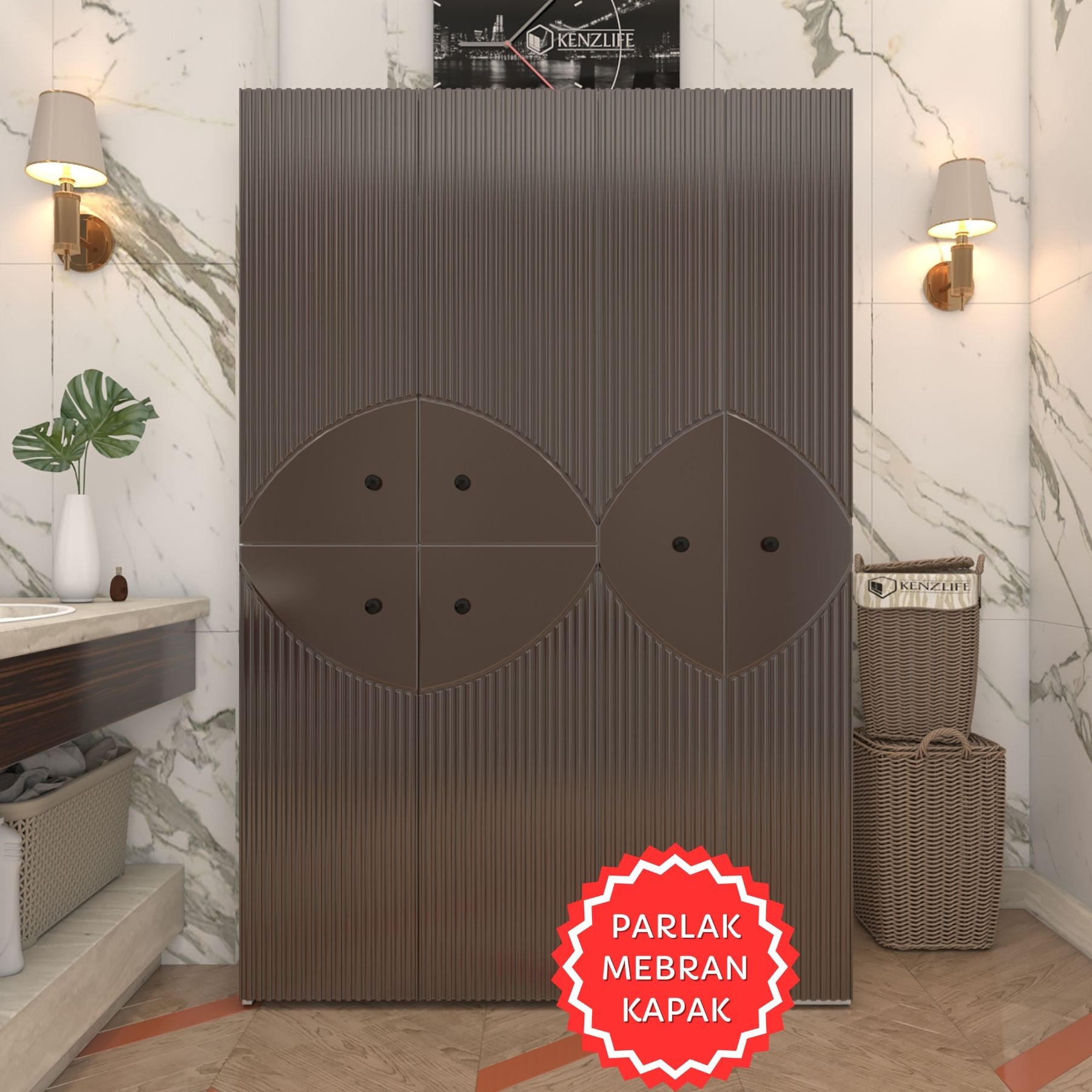 Kenzlife membran çamaşır kurutma makinesi dolabı yaromira khvbyz çehre 180*120*64 mebran kapak suntalam gövde