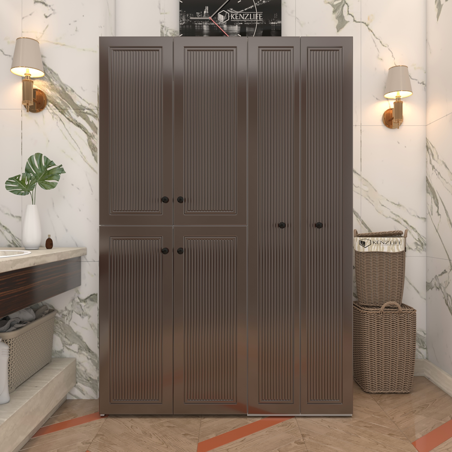 Kenzlife membran çamaşır kurutma makinesi dolabı yaromira khvbyz çubuk 180*120*64 mebran kapak suntalam gövde