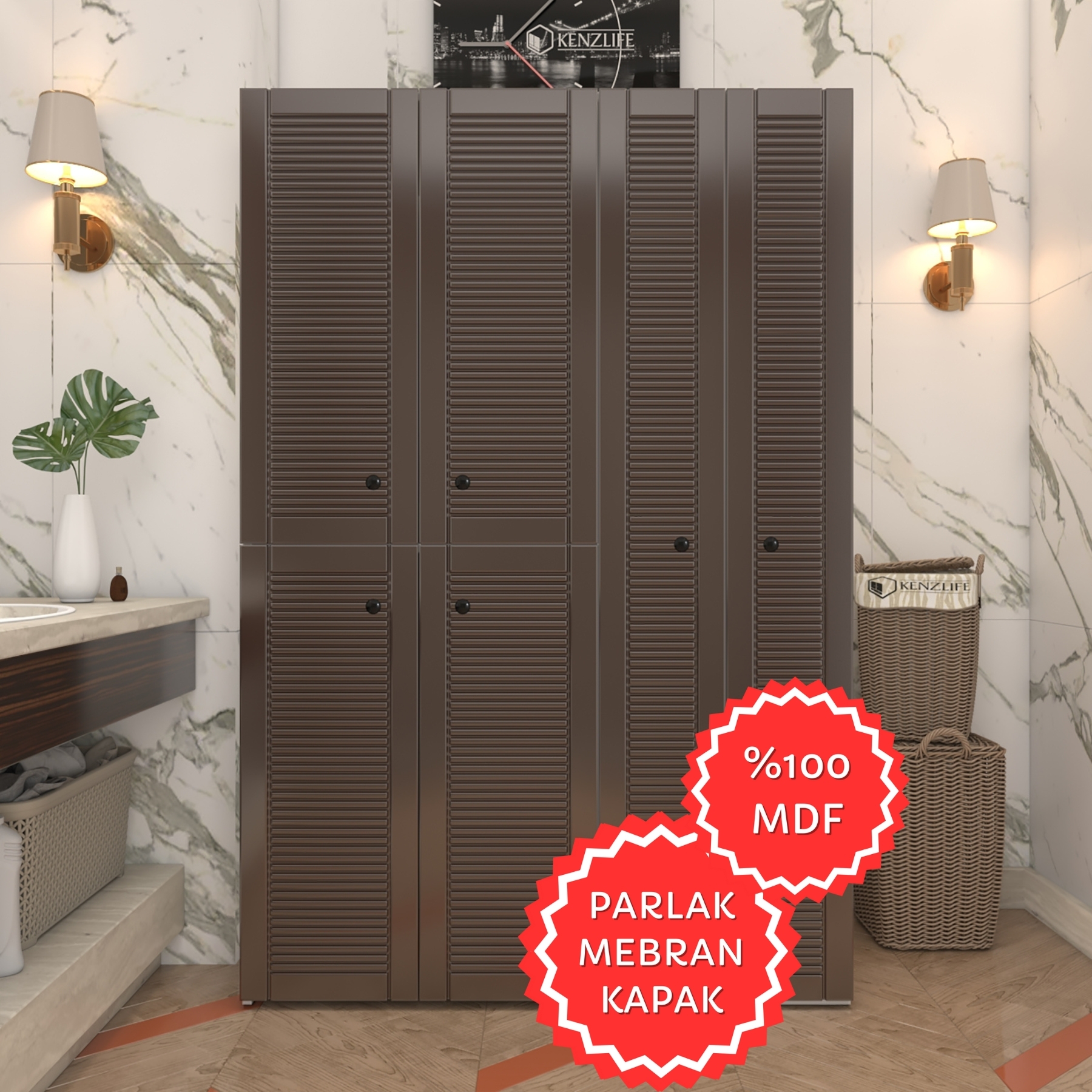 Kenzlife membran çamaşır kurutma makinesi dolabı yaromira khvbyz mod2 180*120*64 mebran kapak MDF gövde