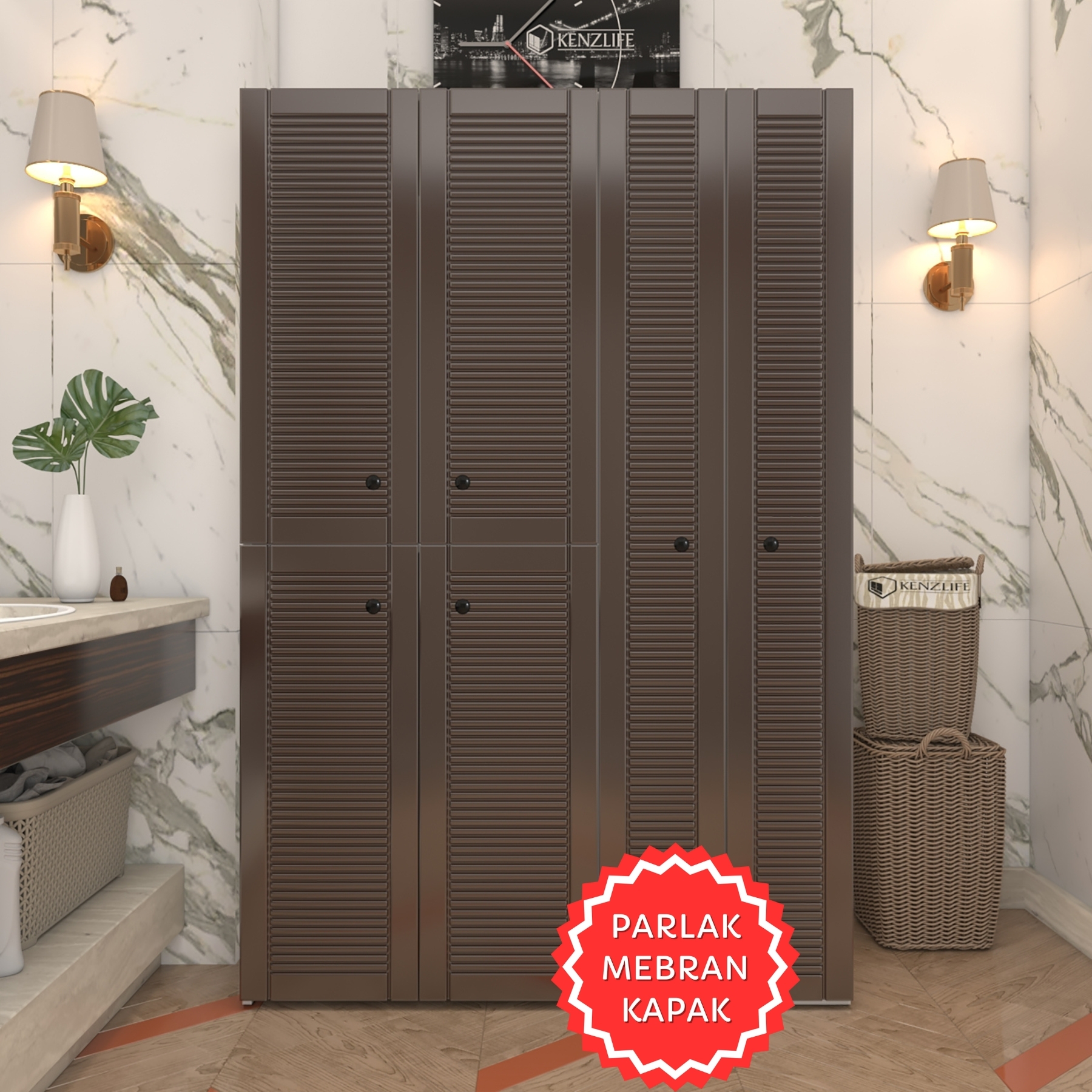 Kenzlife membran çamaşır kurutma makinesi dolabı yaromira khvbyz mod2 180*120*64 mebran kapak suntalam gövde