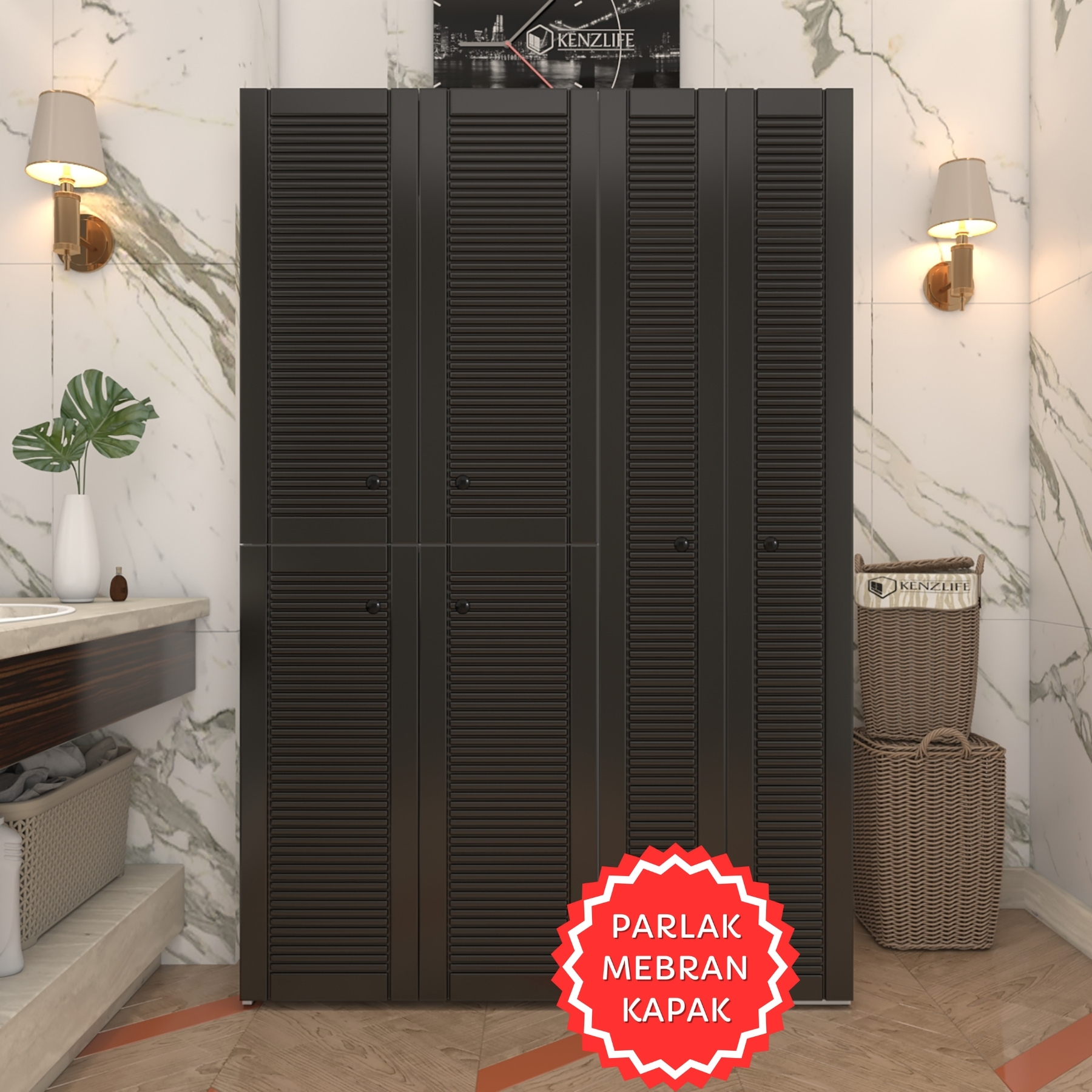 Kenzlife membran çamaşır kurutma makinesi dolabı yaromira syhbyz mod2 180*120*64 mebran kapak suntalam gövde